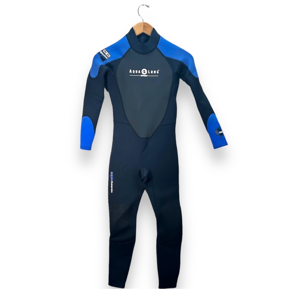 Kid’s Aqua Lung Kids 3mm Quantum Stretch Fullsuit Blue Black Size XXL